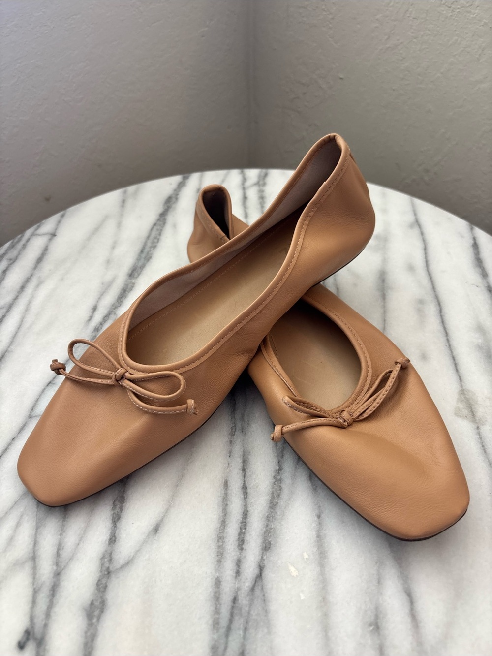 SCHUTZ Women's Nude Bow Ballet Flats